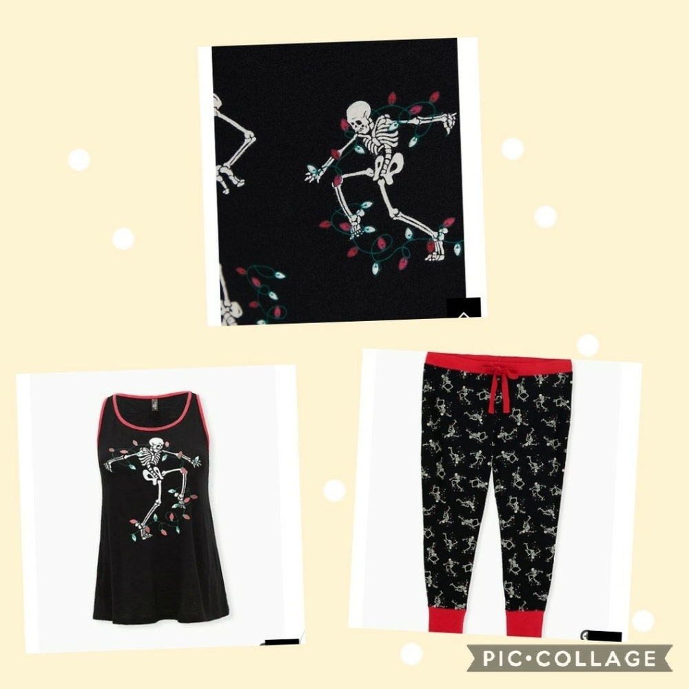 🆕 2X  ☠️ SKELETON WITH LIGHTS SLEEP SET☠️